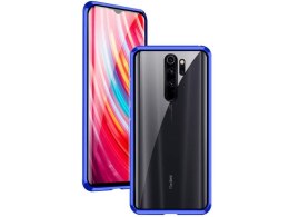 Dr. Fit Etui magnetyczne szklane Dr.Fit dwustronne do Redmi Note 8 Pro Niebieskie