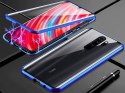 Dr. Fit Etui magnetyczne szklane Dr.Fit dwustronne do Redmi Note 8 Pro Niebieskie