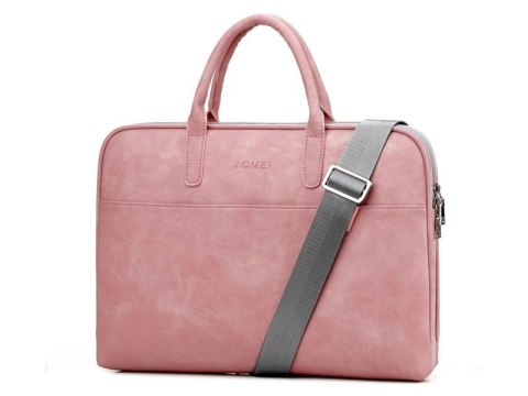 J.QMEI Torba etui skórzane J.QMEI pokrowiec do laptopa 15" do MacBook Air/ Pro Różowa J.QMEI Torba etui skórzane J.QMEI pokrowiec do laptopa 15" do MacBook Air/ Pro Różowa