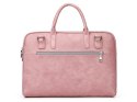 J.QMEI Torba etui skórzane J.QMEI pokrowiec do laptopa 15" do MacBook Air/ Pro Różowa