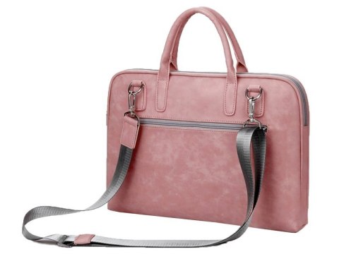 J.QMEI Torba etui skórzane J.QMEI pokrowiec do laptopa 15" do MacBook Air/ Pro Różowa J.QMEI Torba etui skórzane J.QMEI pokrowiec do laptopa 15" do MacBook Air/ Pro Różowa