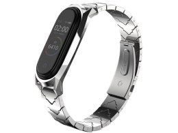 Mijobs Bransoletka V-Style GT band Mijobs do Xiaomi Mi Band 3/4 srebrna