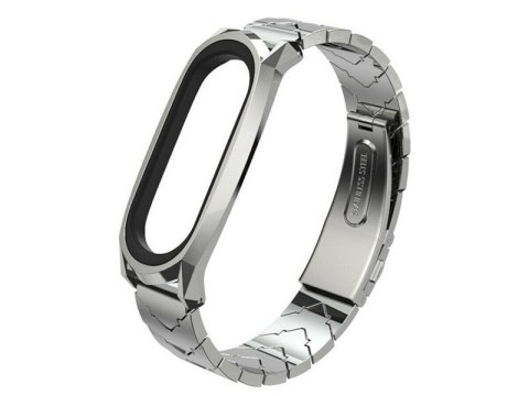 Mijobs Bransoletka V-Style GT band Mijobs do Xiaomi Mi Band 3/4 srebrna Mijobs Bransoletka V-Style GT band Mijobs do Xiaomi Mi Band 3/4 srebrna