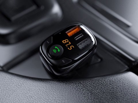 Rock Ładowarka Rock B301 Transmiter Bluetooth FM 2xUSB USB-C Typ C 36W Czarna Rock Ładowarka Rock B301 Transmiter Bluetooth FM 2xUSB USB-C Typ C 36W Czarna