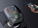 Rock Ładowarka Rock B301 Transmiter Bluetooth FM 2xUSB USB-C Typ C 36W Czarna
