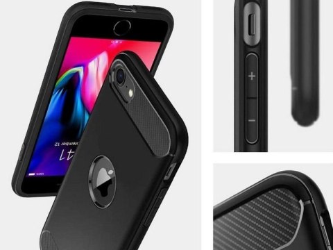 Spigen Etui Spigen Rugged Armor do Apple iPhone SE 2022 / 2020 Matte Black Spigen Etui Spigen Rugged Armor do Apple iPhone SE 2022 / 2020 Matte Black