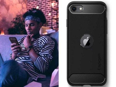 Spigen Etui Spigen Rugged Armor do Apple iPhone SE 2022 / 2020 Matte Black Spigen Etui Spigen Rugged Armor do Apple iPhone SE 2022 / 2020 Matte Black