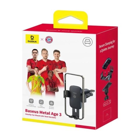 Baseus Uchwyt Samochodowy Baseus Metal Age 3 Czarny Edycja Bayern Baseus Uchwyt Samochodowy Baseus Metal Age 3 Czarny Edycja Bayern