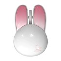 Havit Bezprzewodowa mysz MOFII + Bluetooth Rabbit M6DM nabłyszczana (biało-różowa)