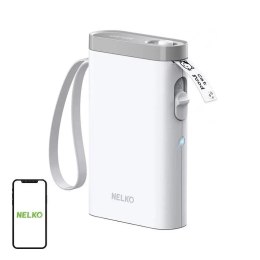 Nelko Termiczna drukarka etykiet Nelko P21 Bluetooth USB-C biała