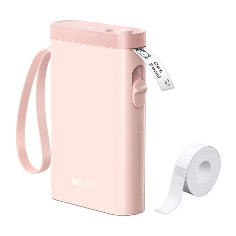Nelko Termiczna drukarka etykiet Nelko P21 Bluetooth USB-C różowa Nelko Termiczna drukarka etykiet Nelko P21 Bluetooth USB-C różowa