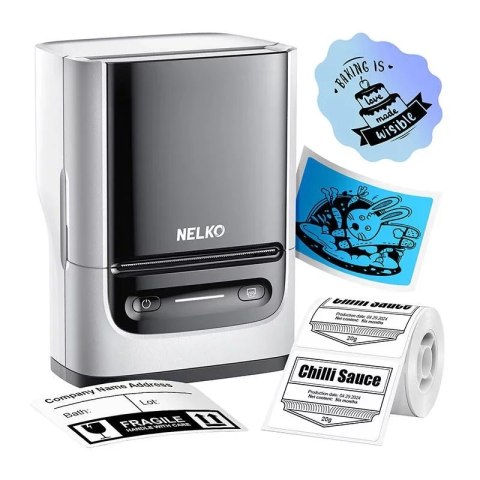Nelko Termiczna drukarka etykiet Nelko PM220 Bluetooth USB-C biała Nelko Termiczna drukarka etykiet Nelko PM220 Bluetooth USB-C biała