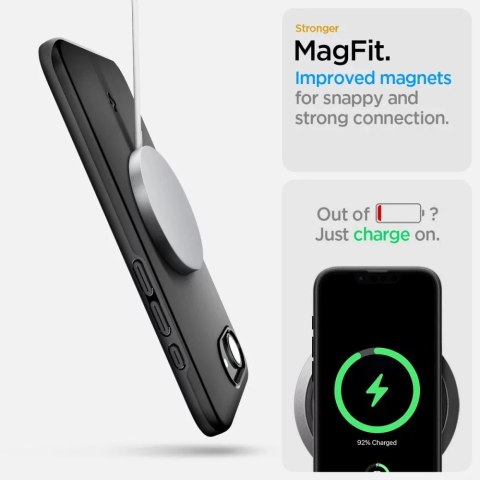 Spigen Etui do iPhone 16e Spigen Thin Fit Mag MagSafe Black Spigen Etui do iPhone 16e Spigen Thin Fit Mag MagSafe Black