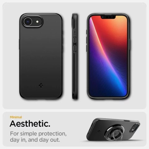 Spigen Etui do iPhone 16e Spigen Thin Fit Mag MagSafe Black Spigen Etui do iPhone 16e Spigen Thin Fit Mag MagSafe Black