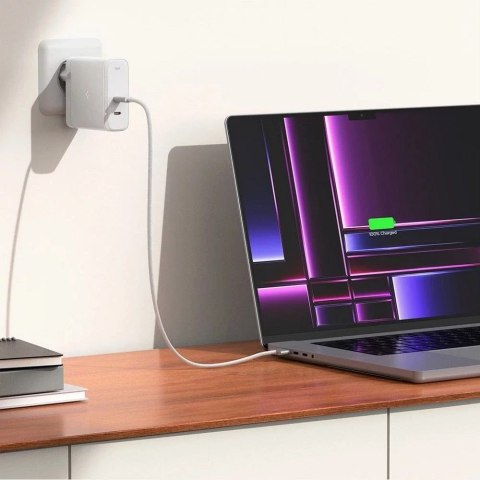 Spigen Ładowarka Sieciowa Spigen ArcStation Pro GaN-1402 140W USB-C 2xPD White Spigen Ładowarka Sieciowa Spigen ArcStation Pro GaN-1402 140W USB-C 2xPD White