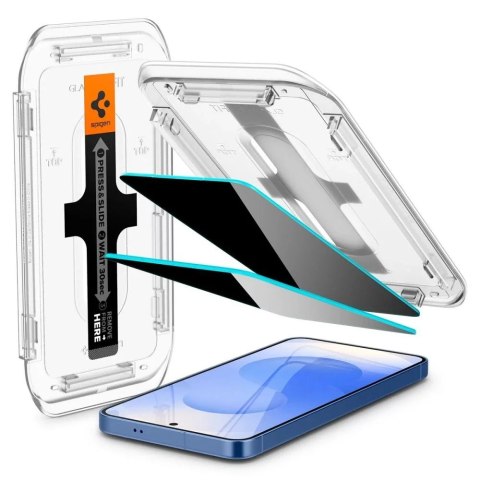 Spigen Szkło Prywatyzujące do Samsung Galaxy S24 / S25 Spigen Glas.TR EZ Fit HD 2-Pack Spigen Szkło Prywatyzujące do Samsung Galaxy S24 / S25 Spigen Glas.TR EZ Fit HD 2-Pack