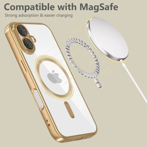 Tech-Protect Etui do iPhone 16e Tech-Protect MagFlex MagSafe Shiny Gold Tech-Protect Etui do iPhone 16e Tech-Protect MagFlex MagSafe Shiny Gold