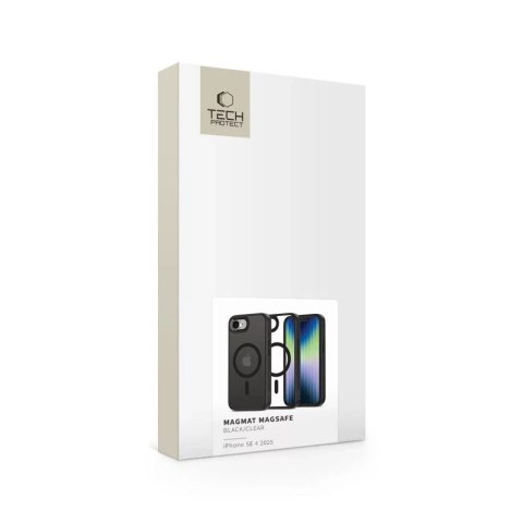 Tech-Protect Etui do iPhone 16e Tech-Protect MagMat MagSafe Black/Clear Tech-Protect Etui do iPhone 16e Tech-Protect MagMat MagSafe Black/Clear