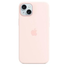 Apple Etui do Apple iPhone 15 Plus z MagSafe, kolor Light Pink Różowy - Silicone Case