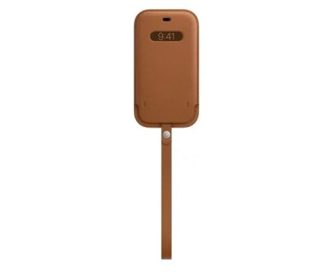 Apple Etui futerał do Apple iPhone 12/12 Pro, kolor Natural Brown Brązowy - Leather Sleeve