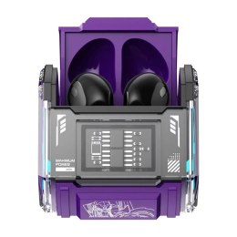 Marka niezdefiniowana Słuchawki TWS Transformers MG-C03 Bluetooth 5.3, 13mm, 5h, Fioletowe