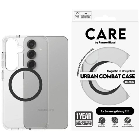 PanzerGlass Etui do Samsung Galaxy S25 CARE by PanzerGlass Flagship Urban Combat QI Czarny PanzerGlass Etui do Samsung Galaxy S25 CARE by PanzerGlass Flagship Urban Combat QI Czarny