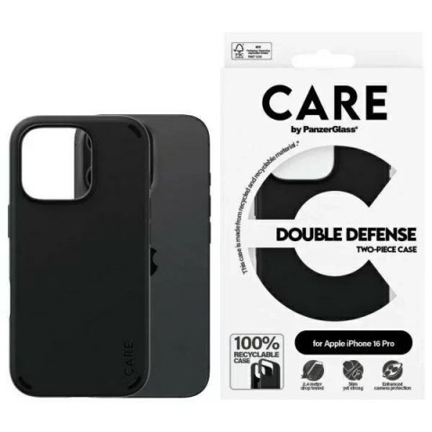 PanzerGlass Etui do iPhone 16 Pro CARE by PanzerGlass Double Defense Black PanzerGlass Etui do iPhone 16 Pro CARE by PanzerGlass Double Defense Black