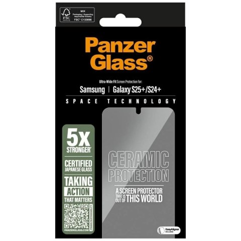 PanzerGlass Szkło ceramiczne do Samsung Galaxy S25+ Plus PanzerGlass Ultra-Wide Fit PanzerGlass Szkło ceramiczne do Samsung Galaxy S25+ Plus PanzerGlass Ultra-Wide Fit