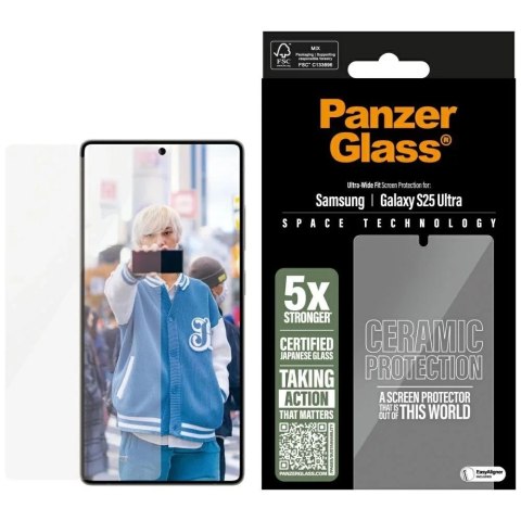 PanzerGlass Szkło ceramiczne do Samsung Galaxy S25 Ultra PanzerGlass Ceramic Screen Protector PanzerGlass Szkło ceramiczne do Samsung Galaxy S25 Ultra PanzerGlass Ceramic Screen Protector