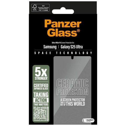 PanzerGlass Szkło ceramiczne do Samsung Galaxy S25 Ultra PanzerGlass Ceramic Screen Protector PanzerGlass Szkło ceramiczne do Samsung Galaxy S25 Ultra PanzerGlass Ceramic Screen Protector
