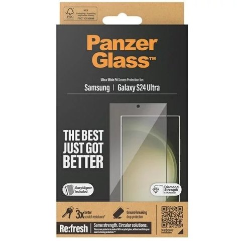 PanzerGlass Szkło hartowane do Samsung Galaxy S24 Ultra PanzerGlass Refresh Ultra-Wide Fit PanzerGlass Szkło hartowane do Samsung Galaxy S24 Ultra PanzerGlass Refresh Ultra-Wide Fit