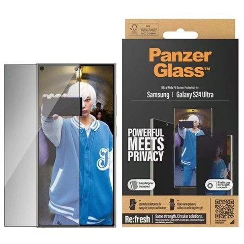 PanzerGlass Szkło hartowane do Samsung Galaxy S24 Ultra PanzerGlass Ultra-Wide Fit Privacy PanzerGlass Szkło hartowane do Samsung Galaxy S24 Ultra PanzerGlass Ultra-Wide Fit Privacy