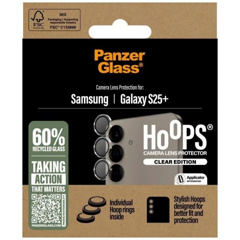 PanzerGlass Szkło hartowane do Samsung Galaxy S25+ Plus PanzerGlass Hoops Camera Lens Protector PanzerGlass Szkło hartowane do Samsung Galaxy S25+ Plus PanzerGlass Hoops Camera Lens Protector