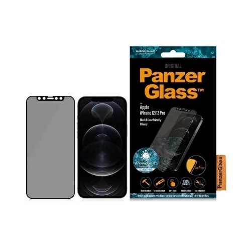 PanzerGlass Szkło hartowane do iPhone 12/12 Pro PanzerGlass Privacy E2E Super+ Czarny PanzerGlass Szkło hartowane do iPhone 12/12 Pro PanzerGlass Privacy E2E Super+ Czarny
