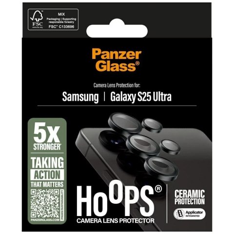 PanzerGlass Szkło na aparat do Samsung Galaxy S25 Ultra PanzerGlass Hoops Szare PanzerGlass Szkło na aparat do Samsung Galaxy S25 Ultra PanzerGlass Hoops Szare