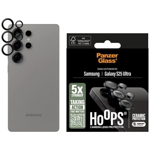 PanzerGlass Szkło na aparat do Samsung Galaxy S25 Ultra PanzerGlass Hoops Szare PanzerGlass Szkło na aparat do Samsung Galaxy S25 Ultra PanzerGlass Hoops Szare