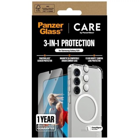 PanzerGlass Zestaw ochronny CARE by PanzerGlass 3w1 do Samsung Galaxy S25 PanzerGlass Zestaw ochronny CARE by PanzerGlass 3w1 do Samsung Galaxy S25
