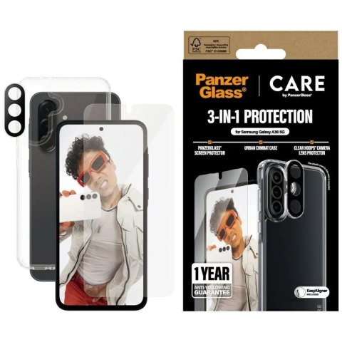 PanzerGlass Zestaw ochronny do Samsung Galaxy A36 5G CARE by PanzerGlass Flagship 3w1 PanzerGlass Zestaw ochronny do Samsung Galaxy A36 5G CARE by PanzerGlass Flagship 3w1