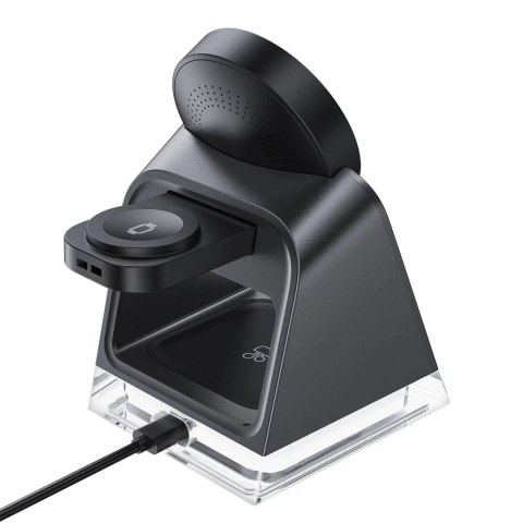 Acefast Ładowarka indukcyjna 3w1 Acefast E17 MagSafe 15W + kabel USB-A USB-C - czarna Acefast Ładowarka indukcyjna 3w1 Acefast E17 MagSafe 15W + kabel USB-A USB-C - czarna
