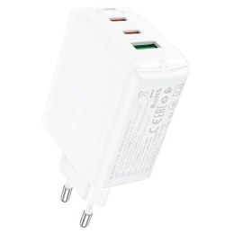 Acefast Ładowarka sieciowa Acefast szybka GaN 65W 2xUSB-C/USB-A PPS PD QC4+ biała