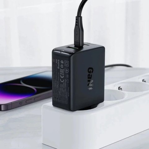 Acefast Ładowarka sieciowa Acefast szybka GaN 65W 2xUSB-C/USB-A PPS PD QC4+ biała Acefast Ładowarka sieciowa Acefast szybka GaN 65W 2xUSB-C/USB-A PPS PD QC4+ biała