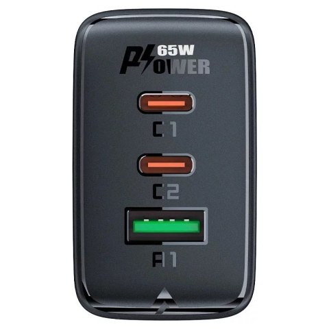 Acefast Ładowarka sieciowa Acefast szybka GaN 65W 2xUSB-C/USB-A PPS PD QC4+ biała Acefast Ładowarka sieciowa Acefast szybka GaN 65W 2xUSB-C/USB-A PPS PD QC4+ biała