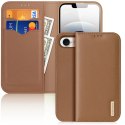 Dux Ducis Etui ochronne do iPhone 16e Dux Ducis Hivo z klapką i ochroną RFID - brązowe