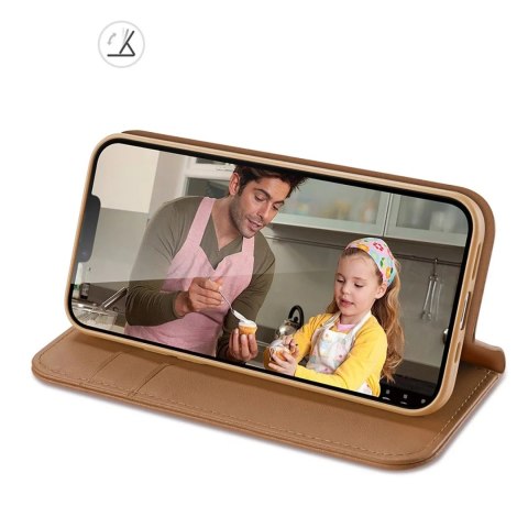 Dux Ducis Etui ochronne do iPhone 16e Dux Ducis Hivo z klapką i ochroną RFID - brązowe Dux Ducis Etui ochronne do iPhone 16e Dux Ducis Hivo z klapką i ochroną RFID - brązowe