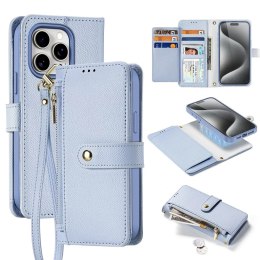 DuxDucis Etui skórzane Dux Ducis Lawa na iPhone 15 Pro Max - niebieskie