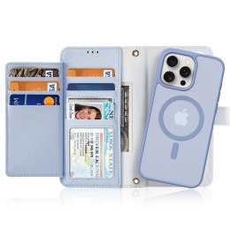 DuxDucis Etui skórzane Dux Ducis Lawa na iPhone 15 Pro Max - niebieskie
