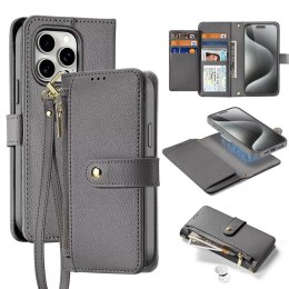 Dux Ducis Etui skórzane Dux Ducis Lawa na iPhone 15 Pro Max z MagSafe - szare