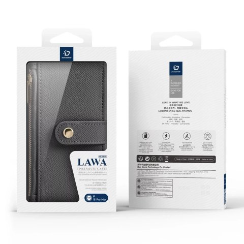 Dux Ducis Etui skórzane Dux Ducis Lawa na iPhone 15 Pro Max z MagSafe - szare Dux Ducis Etui skórzane Dux Ducis Lawa na iPhone 15 Pro Max z MagSafe - szare