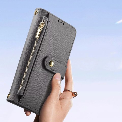 Dux Ducis Etui skórzane Dux Ducis Lawa na iPhone 15 Pro Max z MagSafe - szare Dux Ducis Etui skórzane Dux Ducis Lawa na iPhone 15 Pro Max z MagSafe - szare