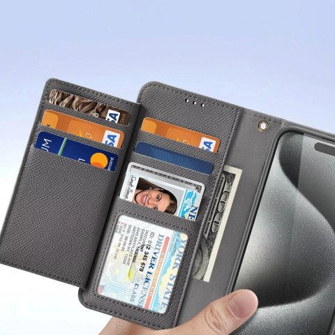 Dux Ducis Etui skórzane Dux Ducis Lawa na iPhone 15 Pro Max z MagSafe - szare Dux Ducis Etui skórzane Dux Ducis Lawa na iPhone 15 Pro Max z MagSafe - szare